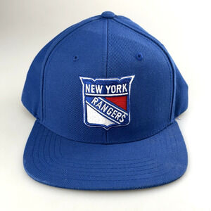 New York Rangers NHL American Needle Snapback Wool Blend Cap Blue 90s Vintage
